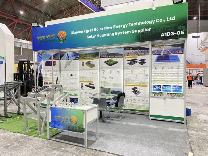 Montažni nosilec Egret Solar sije na Solartech Indonesia 2026