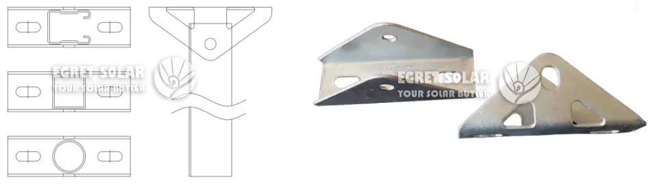 Solar Ground mounting triangular joint